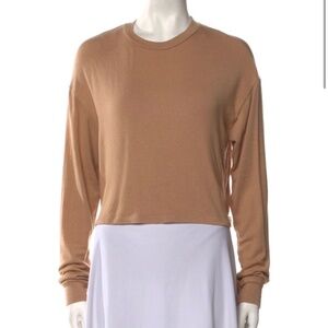 Reformation Camel Crew Neck Sweater